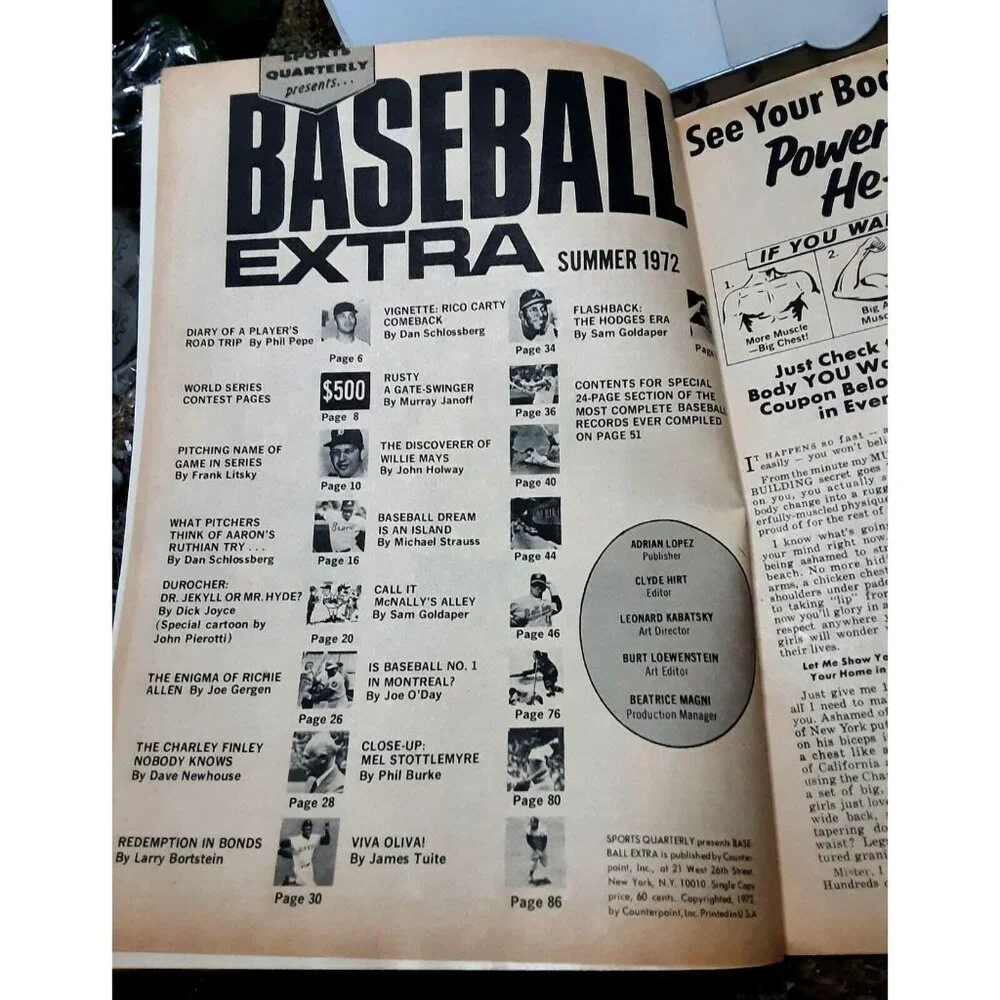 Baseball Extra Summer 1972 Magazine Aaron Braves World Series Sports Quarterly - Picture 2 of 3